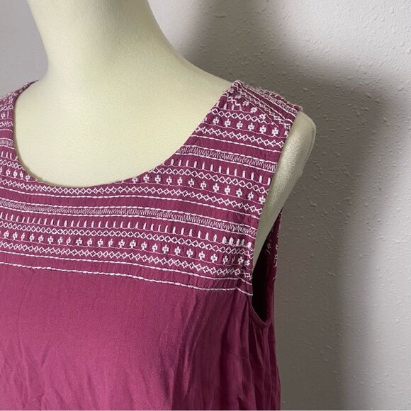 Ariat Too Busy Tunic Top In Rose 100% Rayon Embroidered Women's Size Medium - Picture 7 of 15